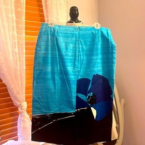 A lined blue multicolored shirt